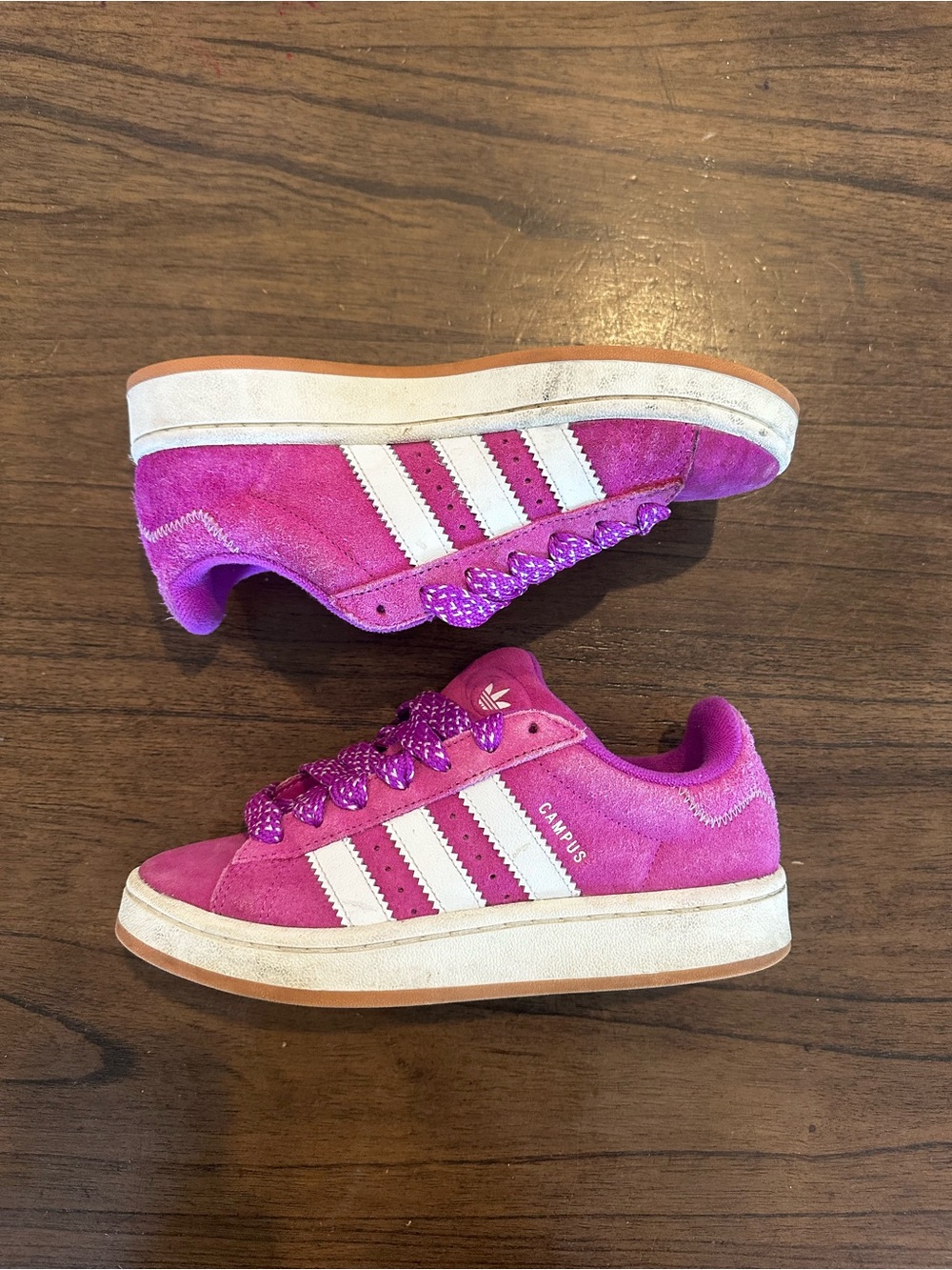 Adidas Campus 00s Purple Burst Womens 6 Suede Gum Sole Sneakers